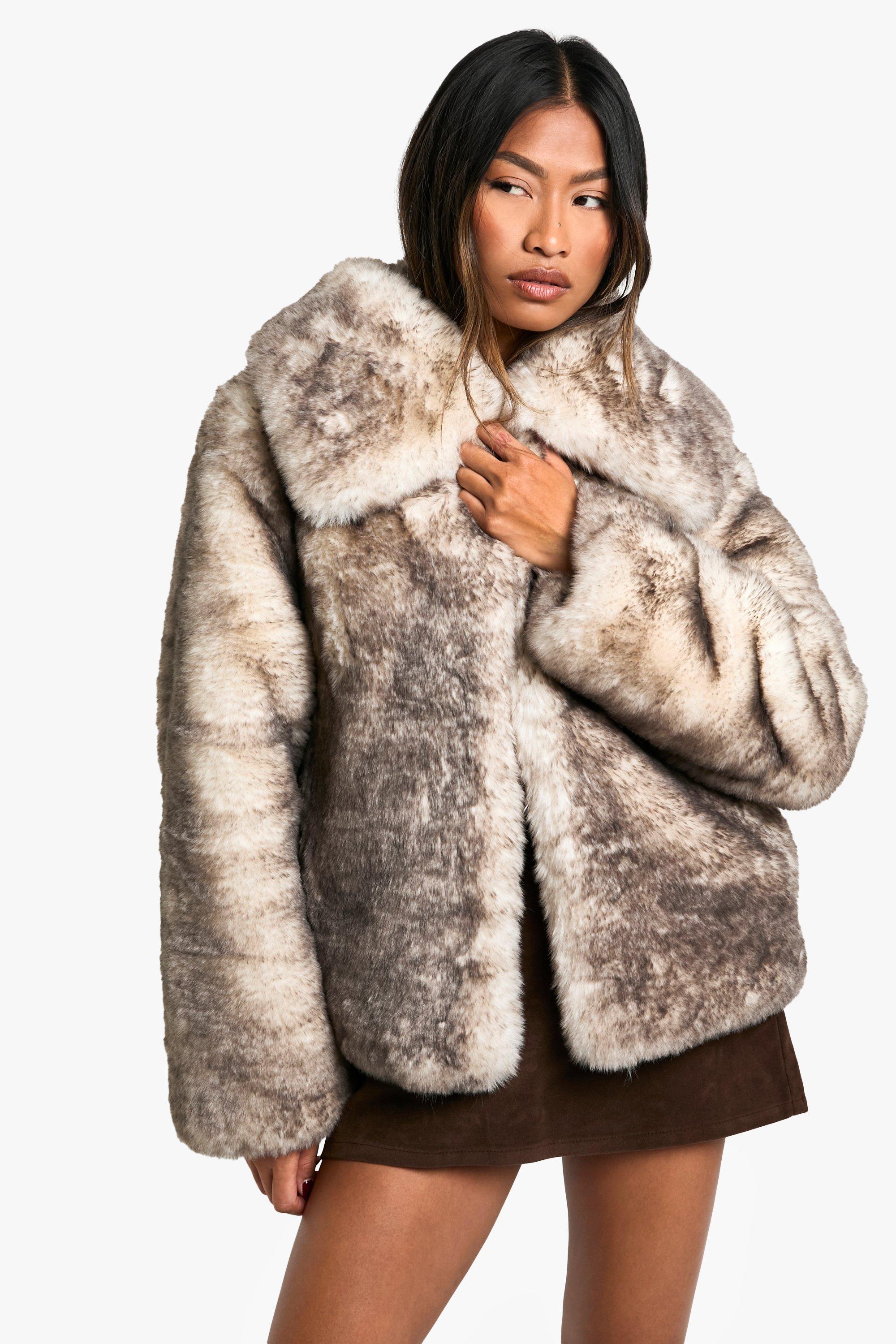 Fluffy coat with hood online